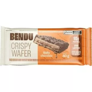 BENDU CRISPY WAFER MALTE CHOCOLATE ZERO 10G DE PROTEÍNA 40G
